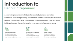 Serial Entrepreneur PPT Slide 2