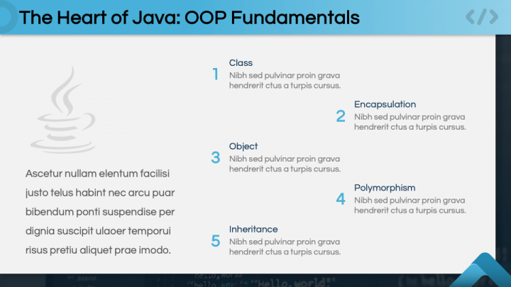 Free - Java Programming Workshop PowerPoint and Google Slides Template ...