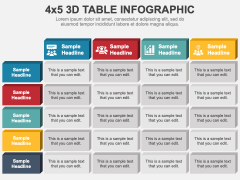 4x5 3D Table Infographic for PowerPoint and Google Slides - PPT Slides