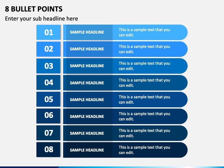 shortcut keys for bullet points in powerpoint