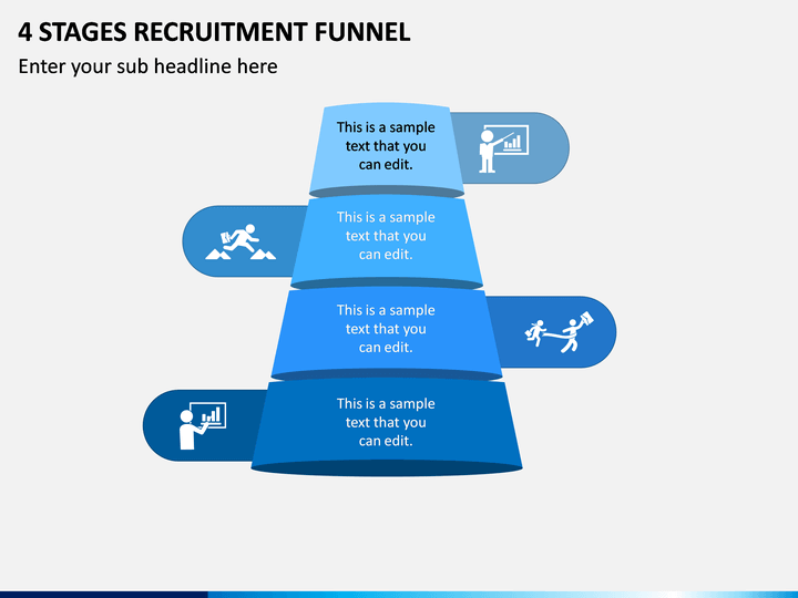 4 Stages Recruitment Funnel PPT Slide 1