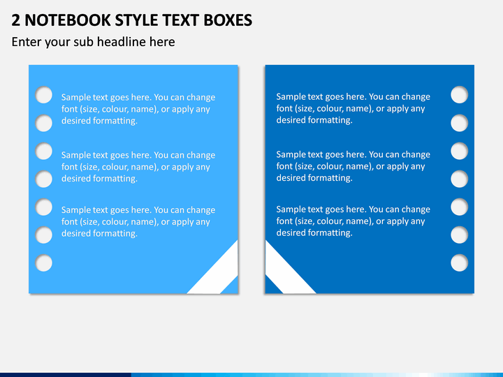 2 Notebook Style Text Boxes PPT Slide 1