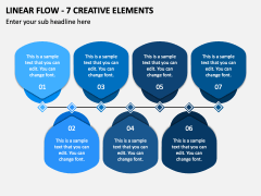 Linear Flow - 7 Creative Elements PPT Slide 2