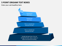 5 Point Origami Text Boxes PPT Slide 1