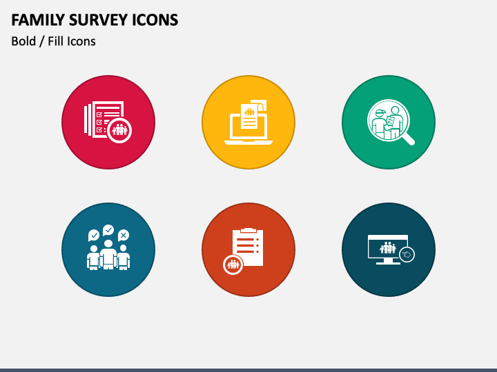 Family Survey Icons PPT Slide 1