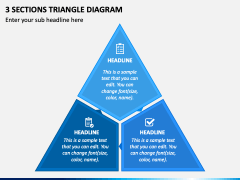3 Sections Triangle Diagram PPT Slide 2