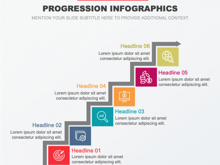 Progression Infographics for PowerPoint and Google Slides - PPT Slides