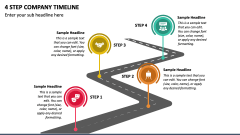 4 Step Company Timeline PPT Slide 1