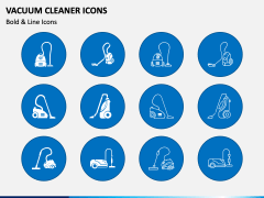 Vacuum Cleaner Icons PPT Slide 1