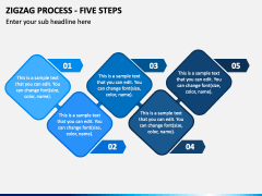 Zigzag Process - Five Steps PPT Slide 2