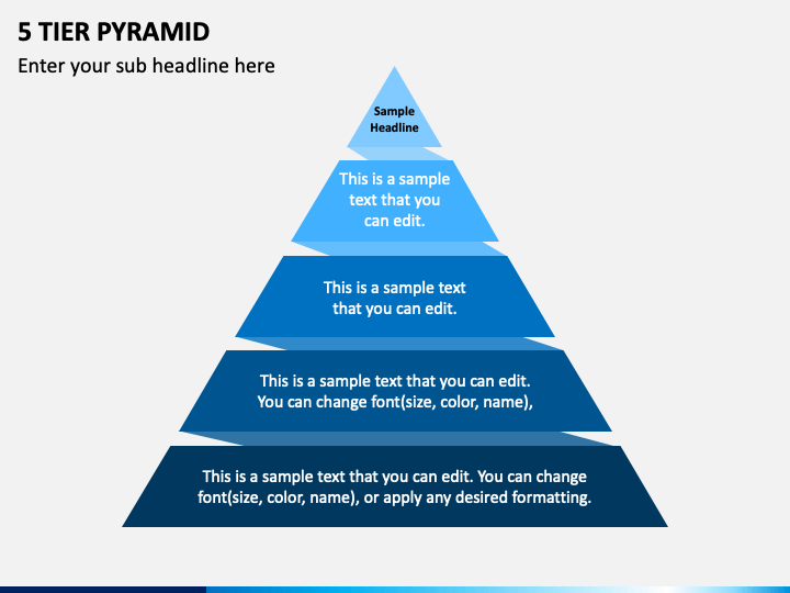 5 Tier Pyramid PowerPoint Presentation Slides - PPT Template