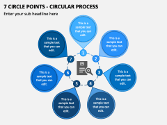 7 Circle Points - Circular Process PPT Slide 2