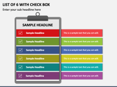 List of 6 with Check Box PPT Slide 2