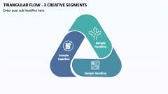 Triangular Flow - 3 Creative Segments PPT Slide 1