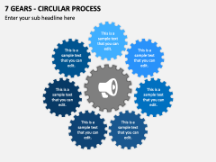 7 Gears - Circular Process PPT Slide 2
