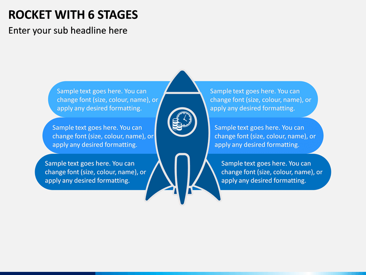 Rocket With 6 Stages PPT Slide 1