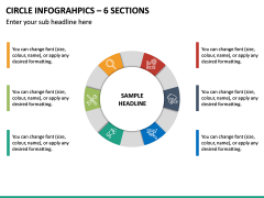 Circle Infograhpics – 6 Sections PPT Slide 2