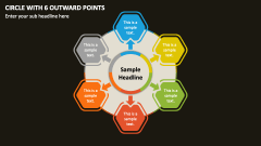Circle with 6 Outward Points PPT Slide 1