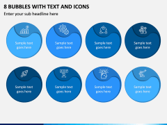 8 Bubbles with Text and Icons PPT Slide 1