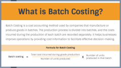 Batch Costing PPT Slide 2