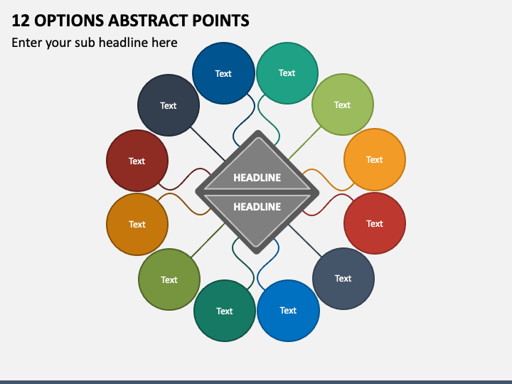 12 Options Abstract Points PPT Slide 1