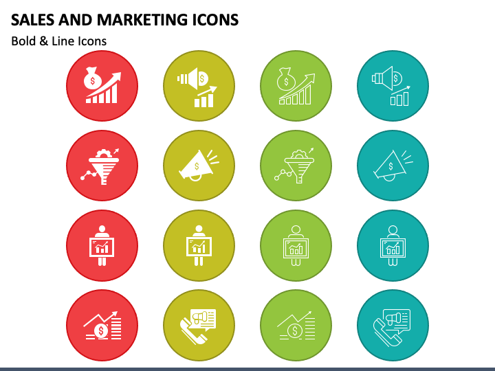 Sales and Marketing Icons PPT Slide 1