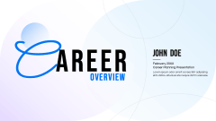 Career Overview PPT Slide 1