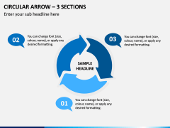 Circular Arrow – 3 Sections PPT Slide 1