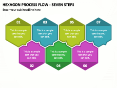 Hexagon Process Flow - Seven Steps PPT Slide 1