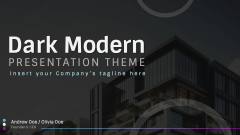Dark Modern Theme PPT Slide 1
