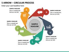 5 Arrow - Circular Process PPT Slide 2