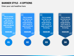 Banner Style - 4 Options PPT Slide 2