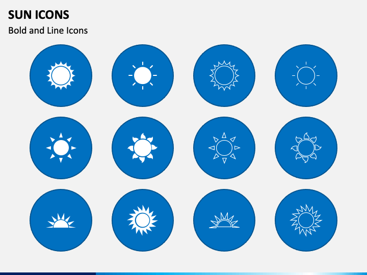 Sun Icons PPT Slide 1