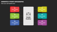 Animated 6 Points Infographic PPT Slide 1