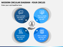 Modern Circular Diagram - Four Circles PPT Slide 2