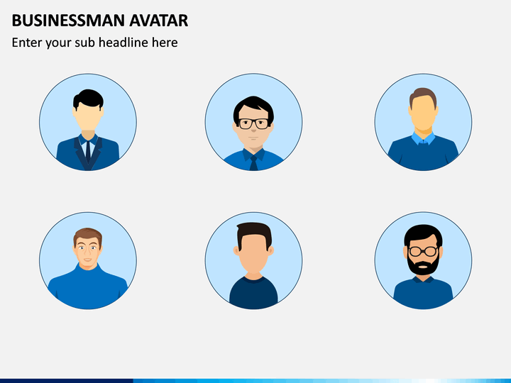Business Man Avatar PowerPoint Template | SketchBubble