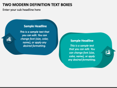 Two Modern Definition Text Boxes PPT Slide 1
