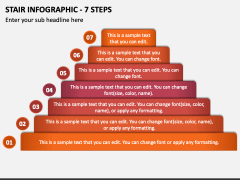 Stair Infographic - 7 Steps PPT Slide 1
