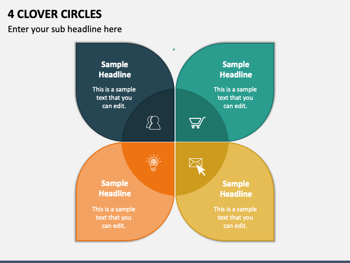 4 Clover Circles PowerPoint Presentation Slides - PPT Template