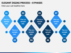 Elegant Zigzag Process - 8 Phases PPT Slide 2