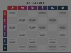 Matrix 6 By 6 Animated Presentation - SketchBubble