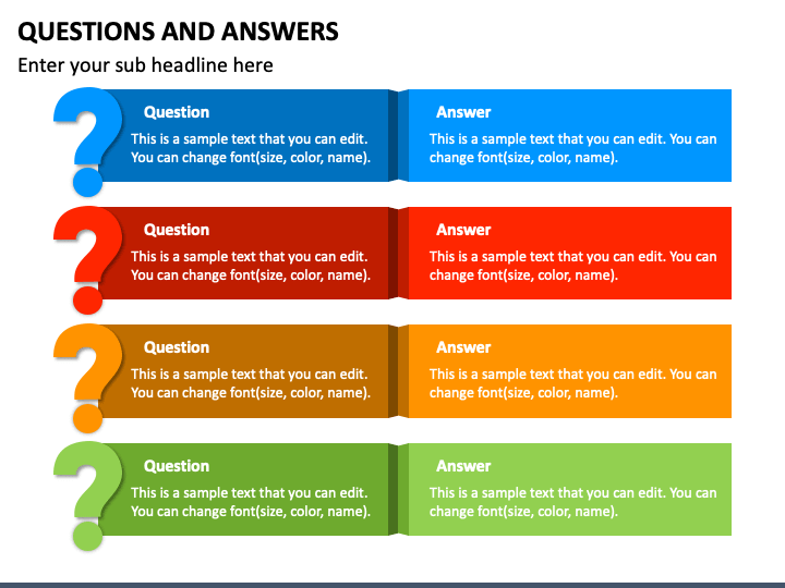 questions and answers in a presentation