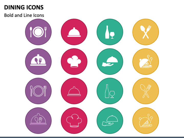 Dining Icons PPT Slide 1