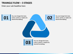 Triangle Flow – 3 Stages PPT Slide 1