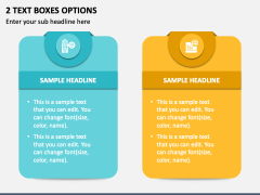 2 Text Boxes Options PPT Slide 1