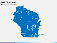 Wisconsin Map PPT Slide 1