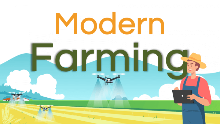 Modern Farming PPT Slide 1