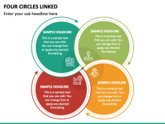 Four Circles Linked PowerPoint Template - PPT Slides