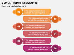 6 Stylish Points Infographic PPT Slide 2