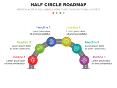 Half Circle Roadmap PPT Slide 5